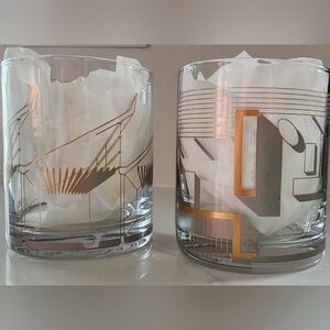 Dwell Magazine Modern Target Metallic Cocktail‎ Glasses Set Of Two